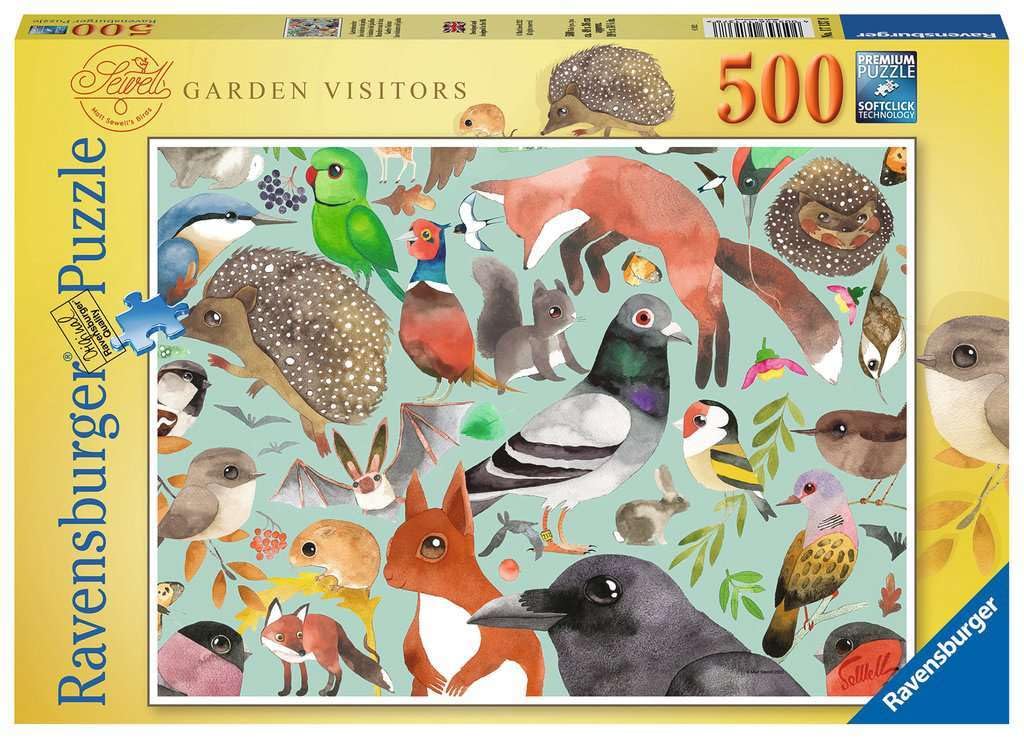 Ravensburger - Puzzle: Visitantes del Jardín, Puzzles para Adultos y Niños, Rompecabezas Adultos, Puzzle 500 piezas, No Pegamento puzzle, Puzzle 500 Piezas Adultos, Pasatiempos, Puzzle Animales