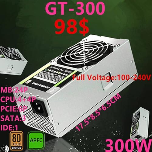 PSU For GameMax HTPC TFX Non-modular 80plus Gold/Bronze 300W スイッチング電源 GT-300G GT-300