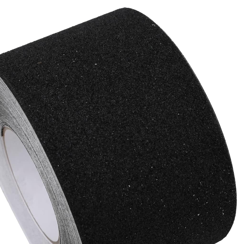 Cinta antideslizante negra 0,1 x 20 m PVC | Para interior y exterior, grano 80, fuerte adherencia, resistente al agua, se puede cortar