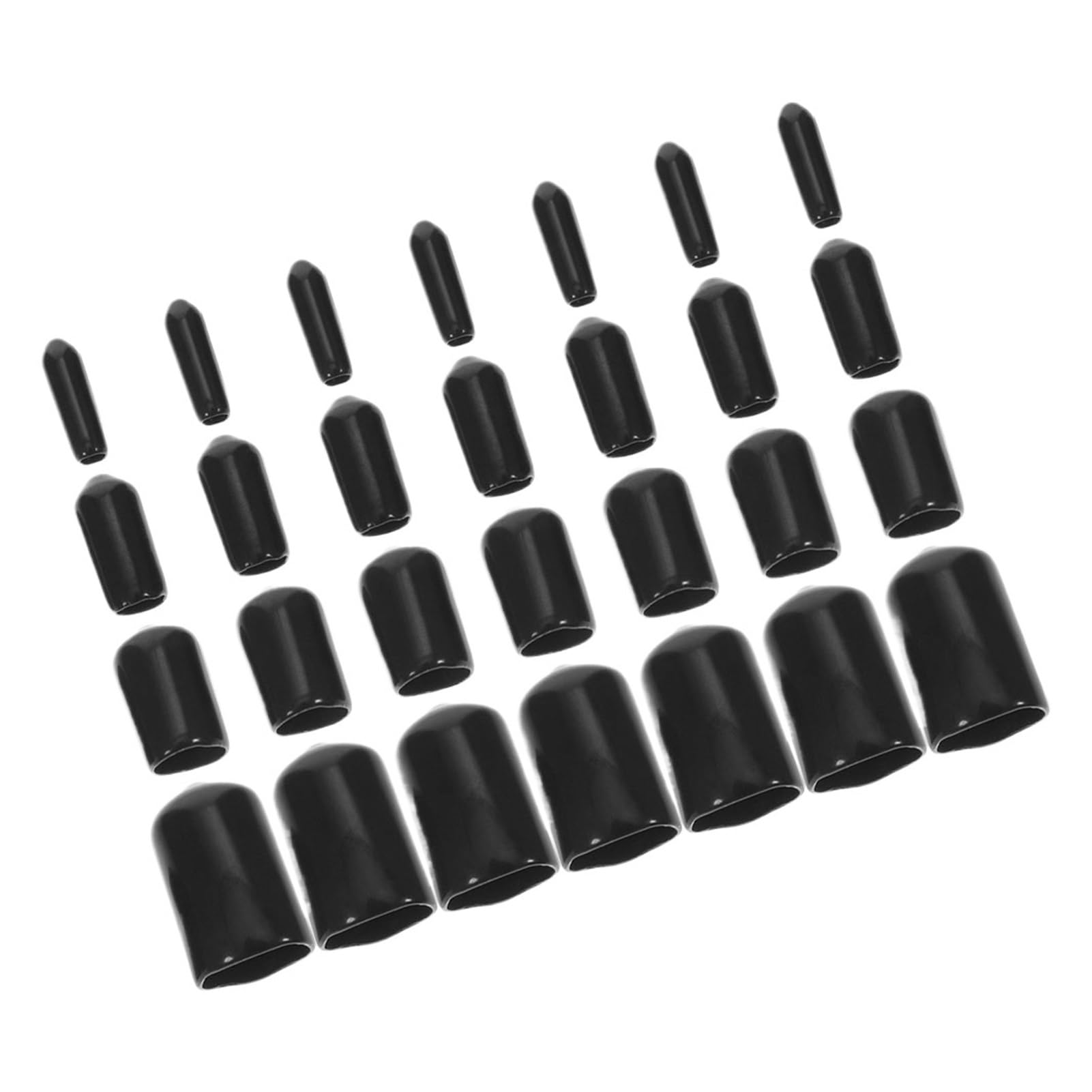 Thread Protection Cap 80pcs Screw Thread Protector Rubber End Caps 3 6 9 12mm Inner Diameter Furniture Metal Tubing PVC Pipes Valve Cover Hardware