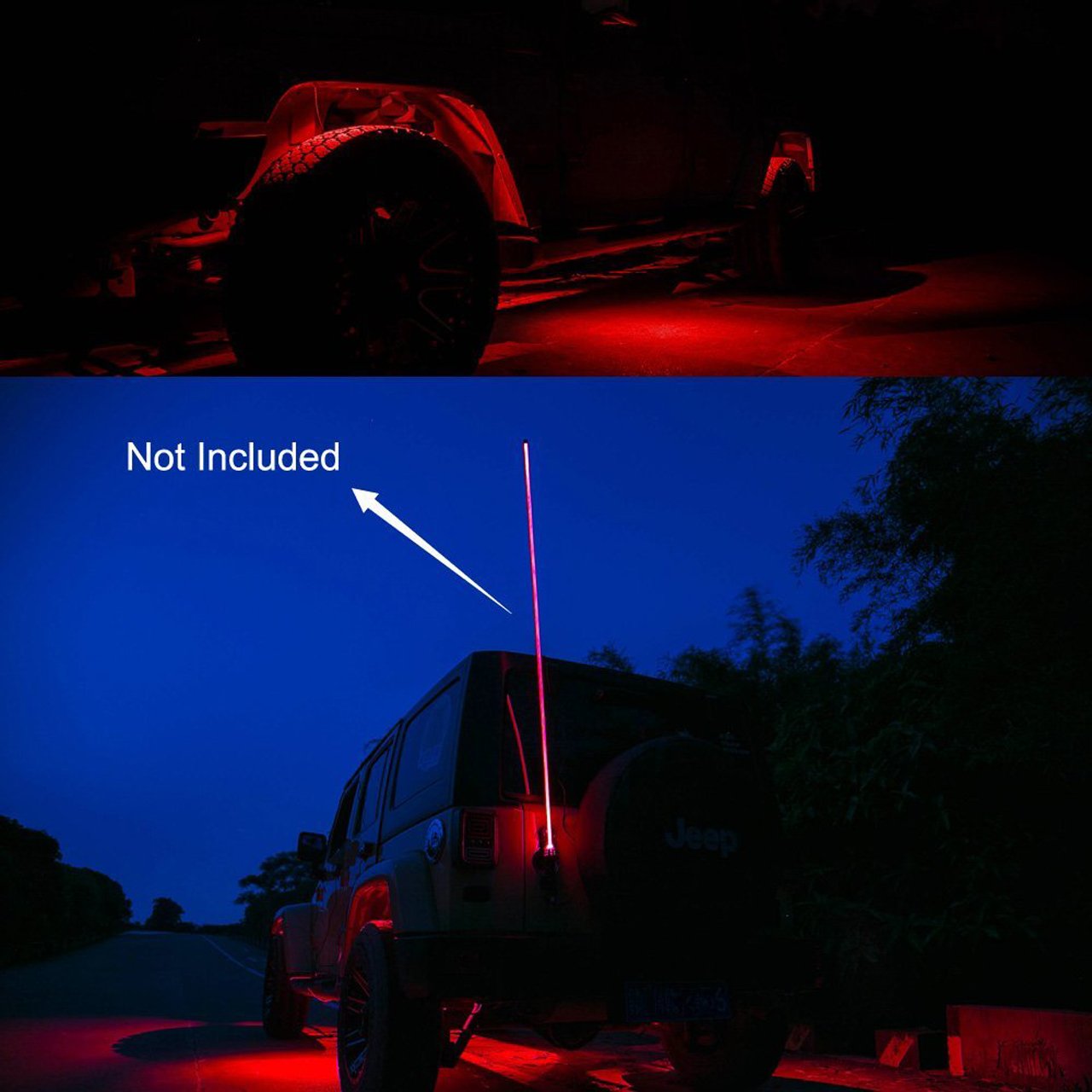 Buy Yellow LED Rock Lights, 4 Pods Neon 12V Waterproof Underglow Underbody Kit Crawler Crawling