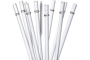 ALINK 13 inch Reusable Clear Plastic Straws, Extra Long Tritan Tumbler Replacement...