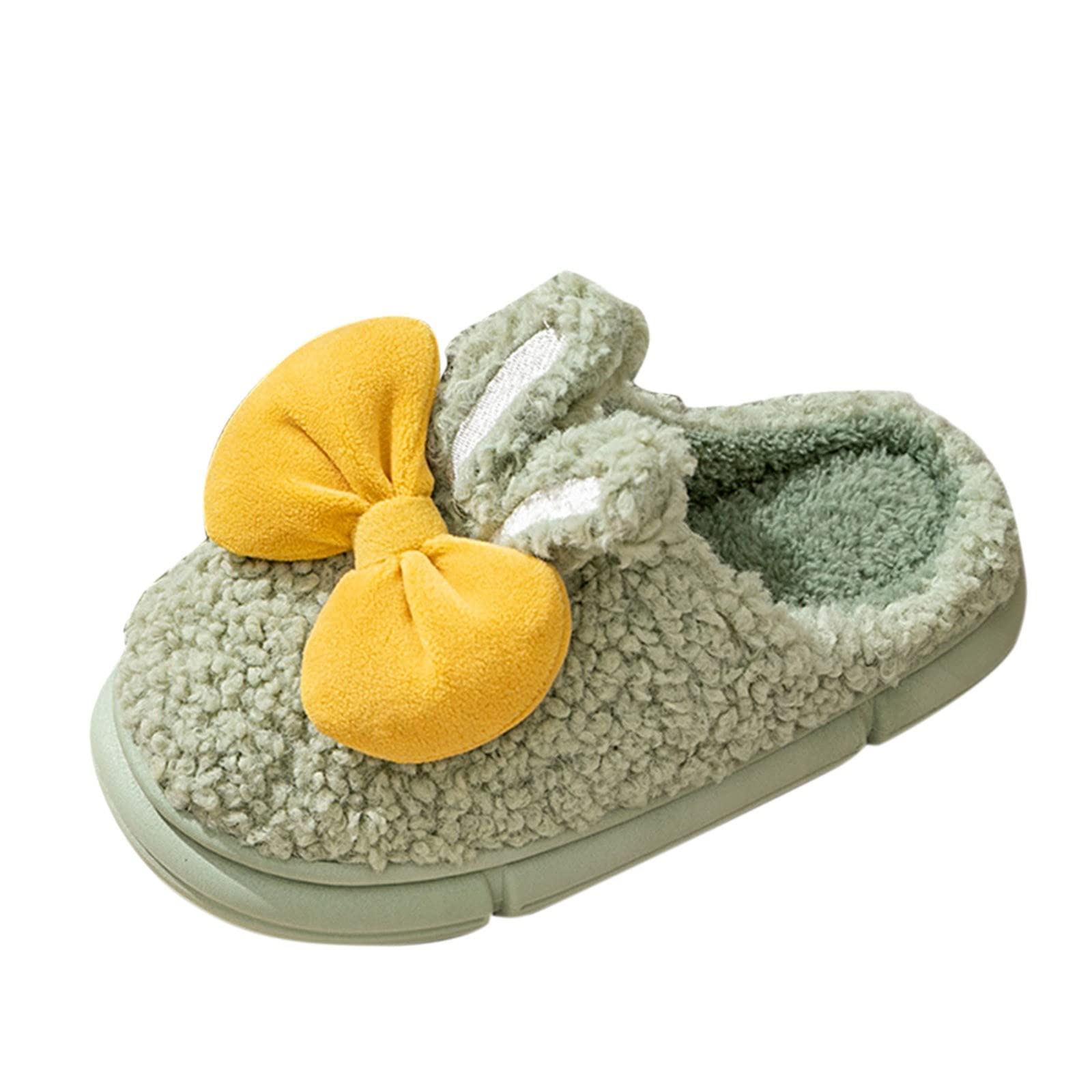 Leather House Slippers for Men Women's New Rose Embroidered Soft Soled  Indoor Non Slip Cotton Slippers Memory Foam Slippers for Men Size