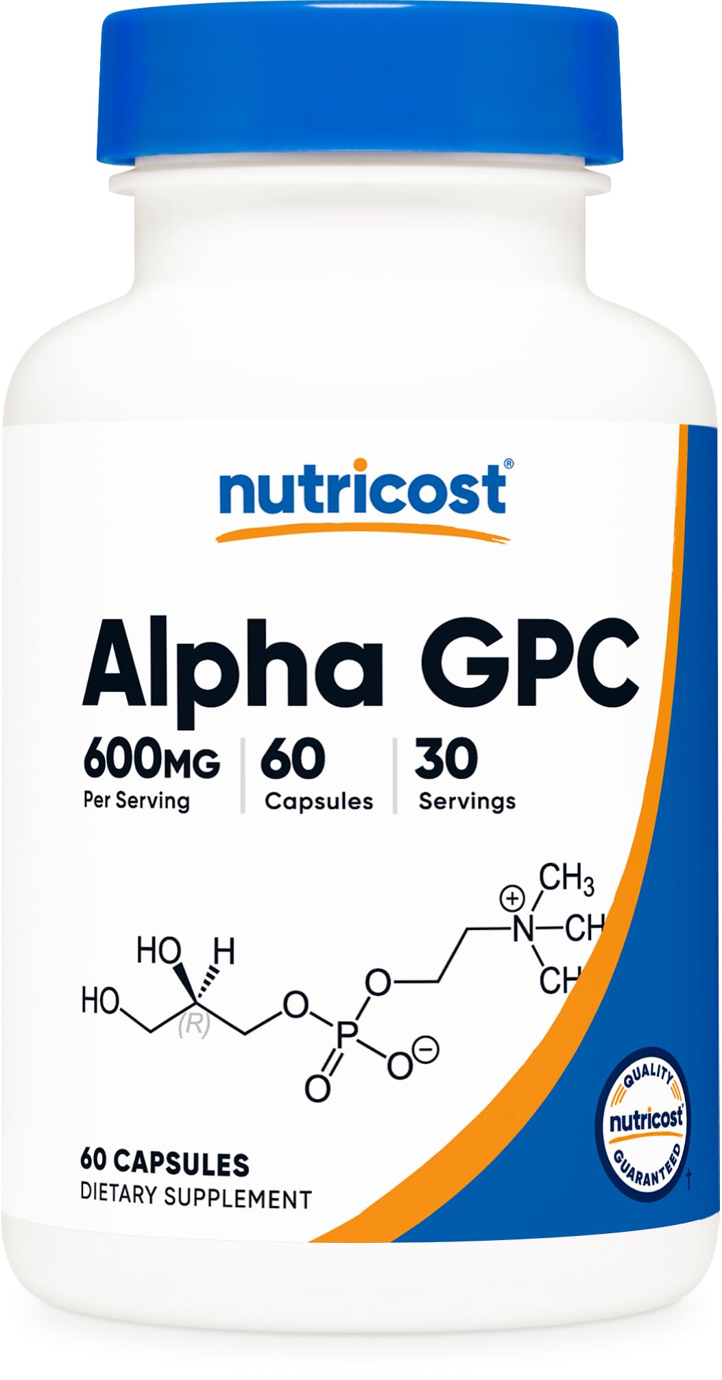 Nutricost アルファGPC 600mg 60粒 ベジタリアンカプセル