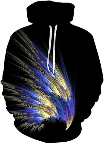 Men's 3D Long Sleeve Hoodie Unisex 3D Hoodie Sweatshirt Printed Hoody Drawstring Pullover with Pocket 3D Mens Hoodie Multi Coloured Tops Casual Pullover Long Sleeve Fleece Hoody with Pockets