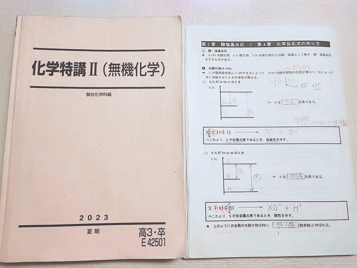 Amazon.co.jp: 駿台 伊達正人先生 23年夏期 化学特講Ⅱテキストと講義 