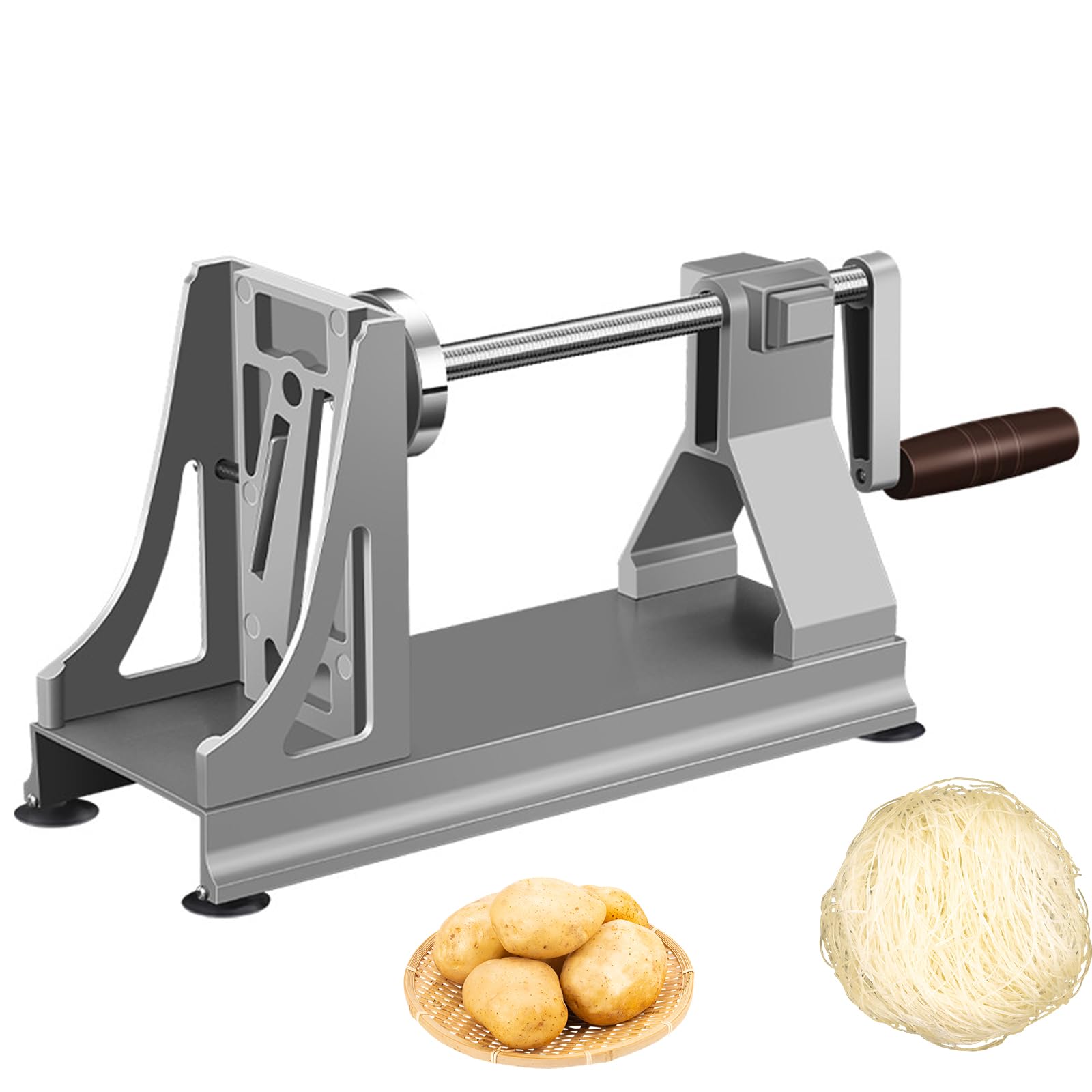 Spiralizer do warzyw, maszyna do rozdrobnienia tysiąca ziemniaków, trzy rodzaje ostrzy, szybkie tarcie, łatwa w użyciu i łatwa do czyszczenia, do robienia cienkich kawałków ziemniaków jak makaron