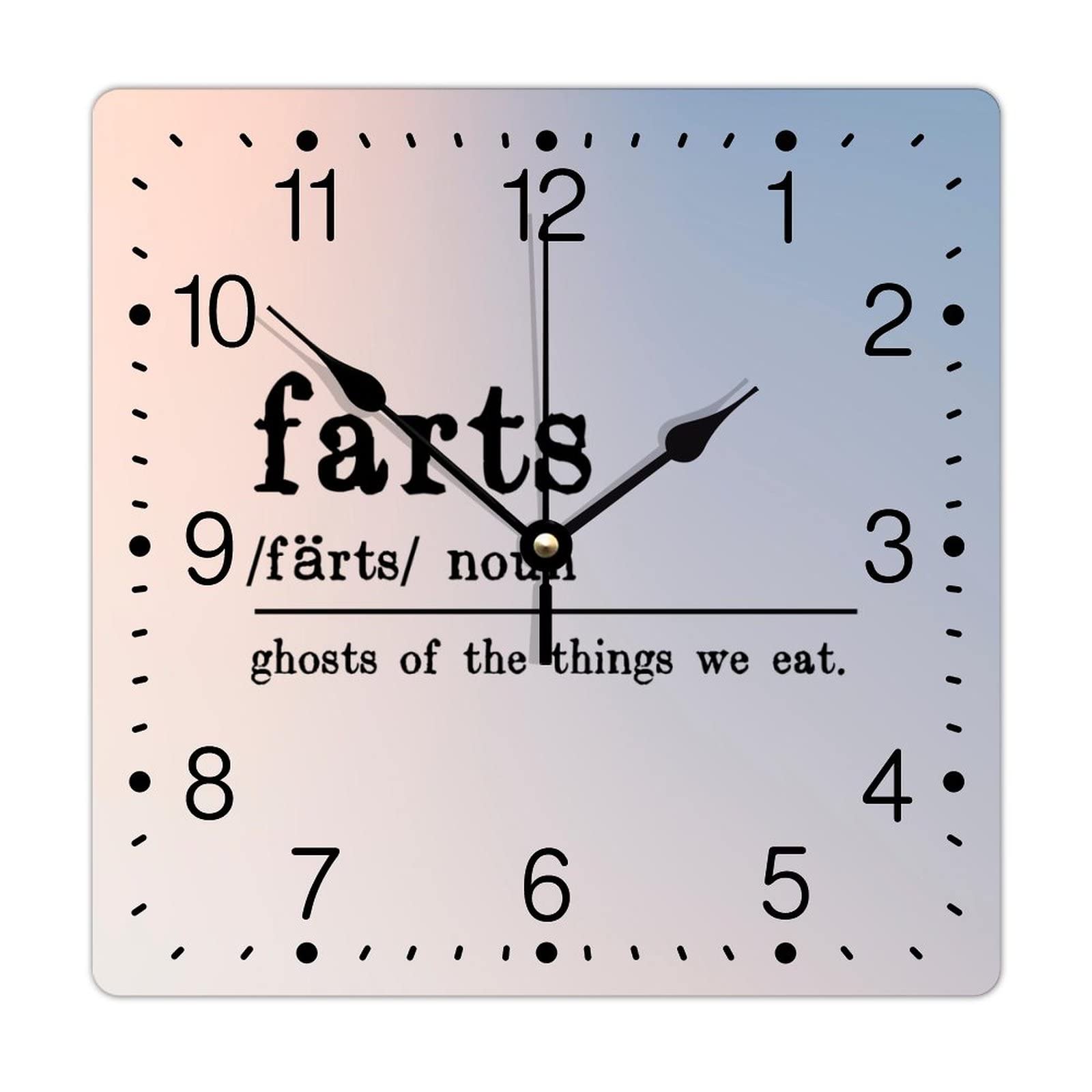 Citations positives sur horloge carrée en PVC pour un salon inspirant