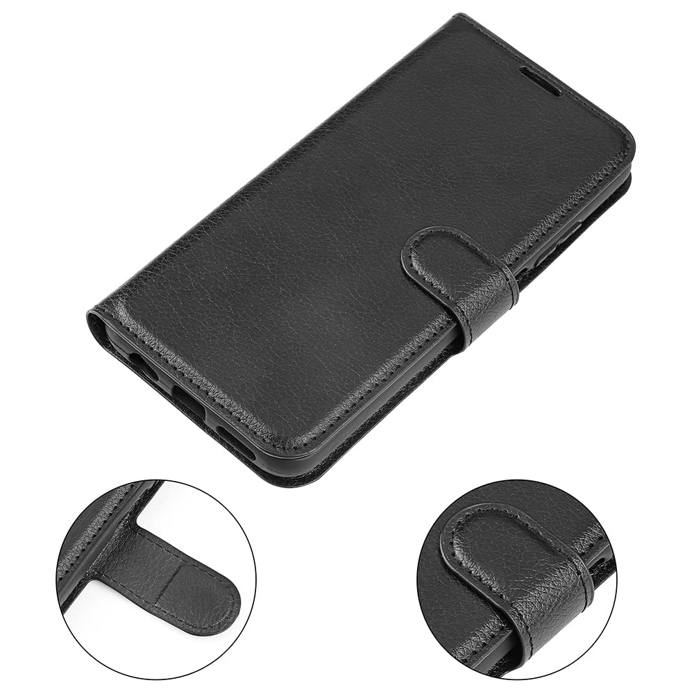 Coque Étui à Clapet Pour Xiaomi Redmi 10 5G / Redmi Note 11E - Modèle 'Book' Noir, TPU