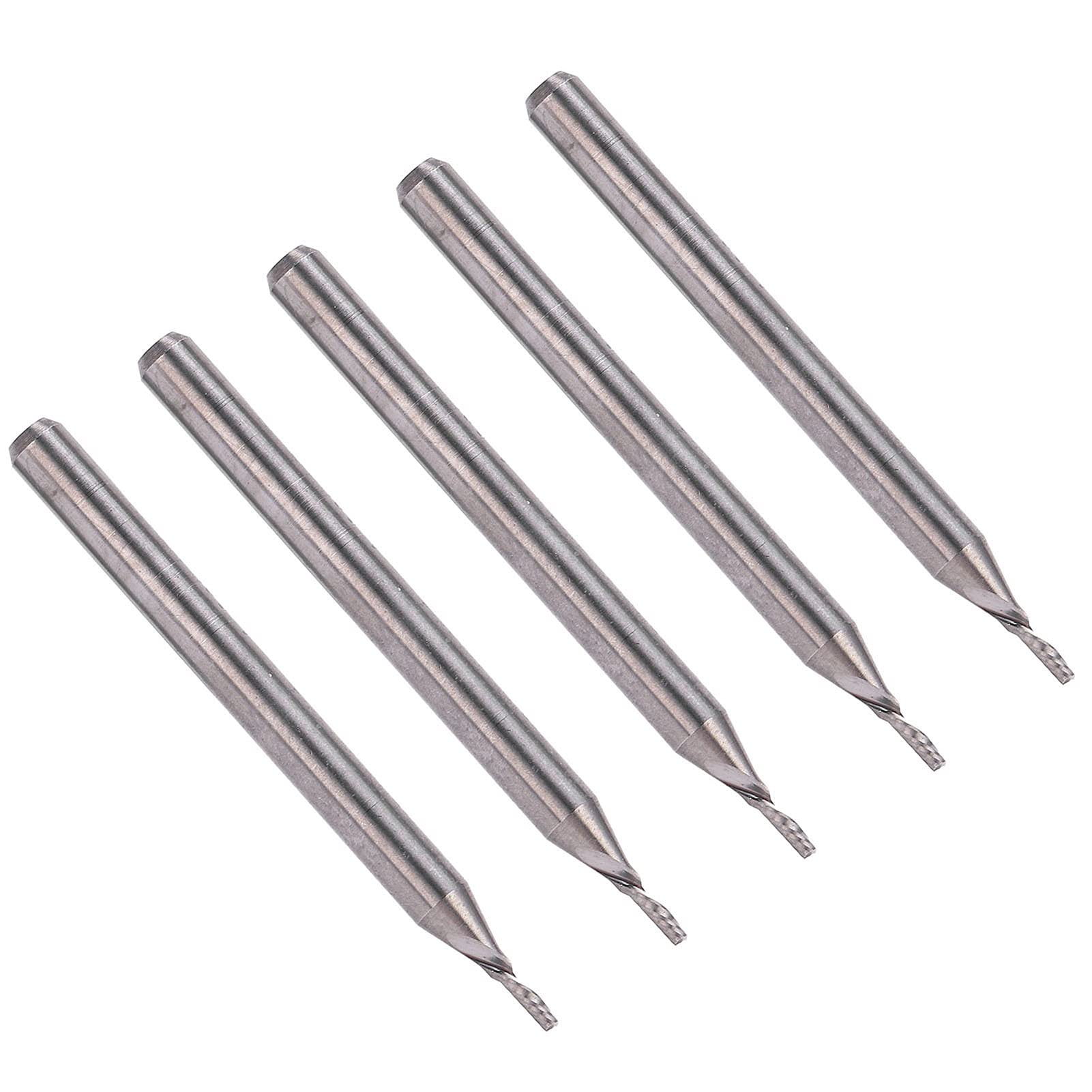5 Frese Per Legno A Spirale 1mm - Punta In Acciaio Al Tungsteno Per CNC, Gambo 3.175mm - 2