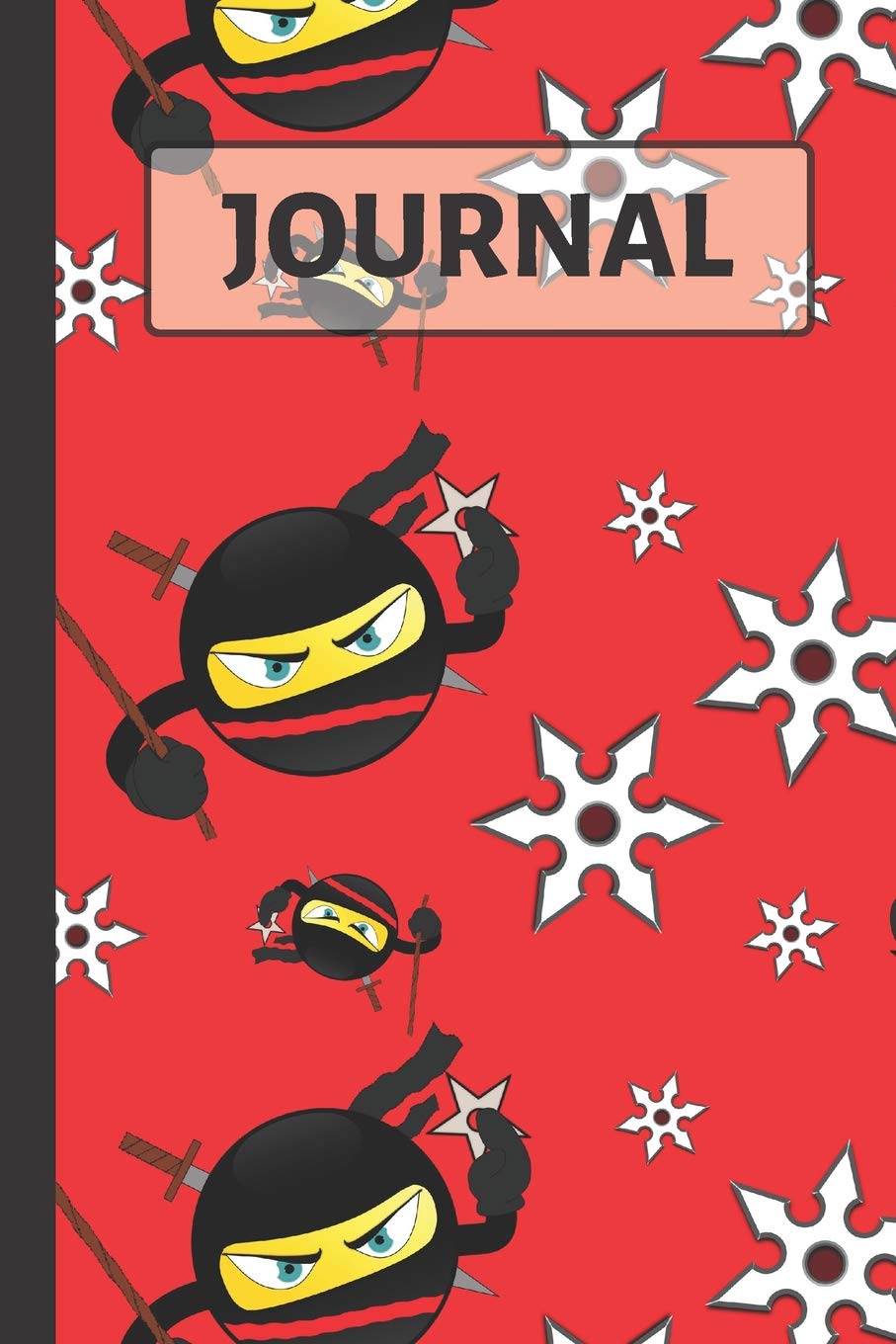 Journal: Emoji Ninja with Throwing Stars Notebook for Kids to Write in