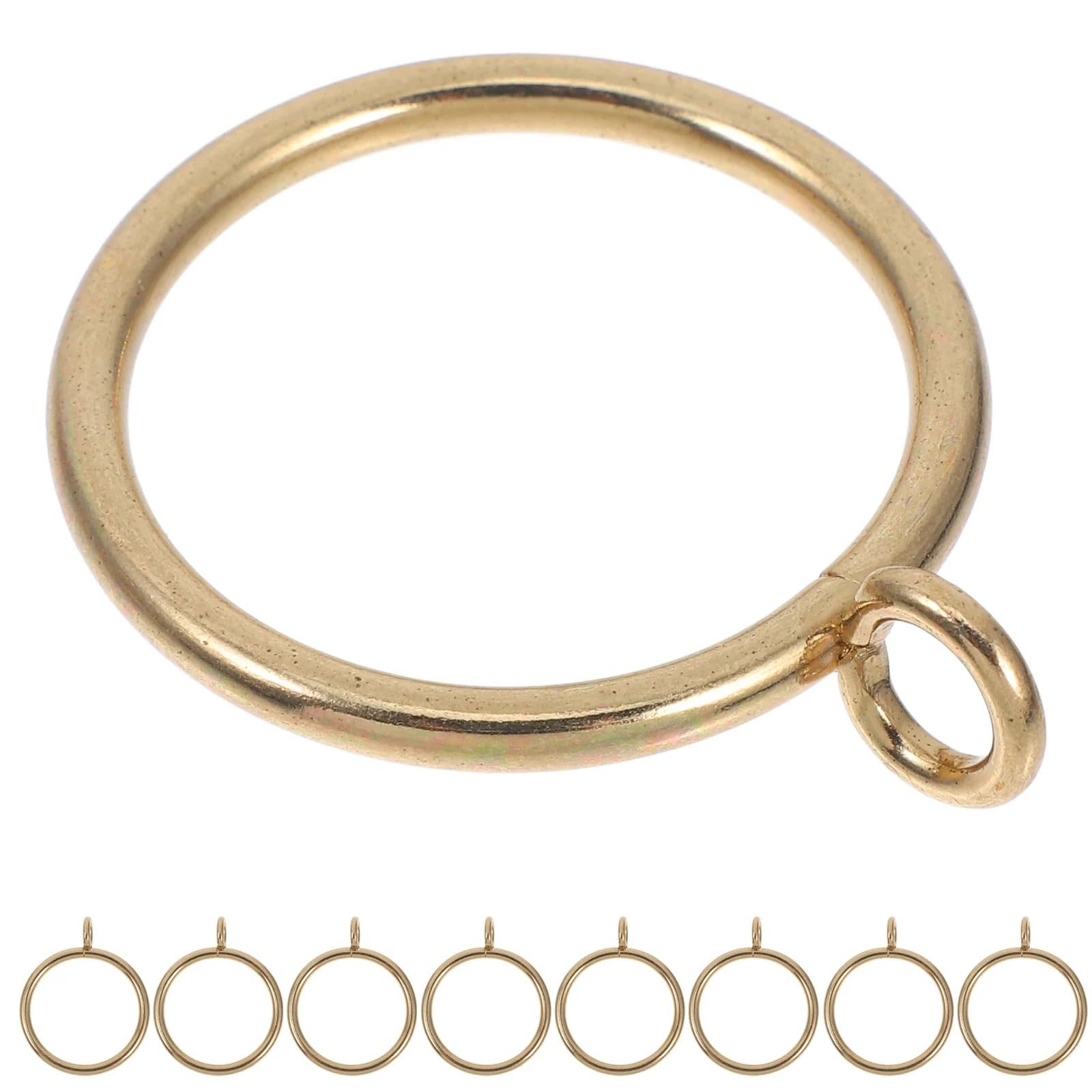 Hooks Clips for Drapes, 40Pcs Metal Curtain Hanging Rings Eyelet Drapery Rod Iron with Eyelets Holdback