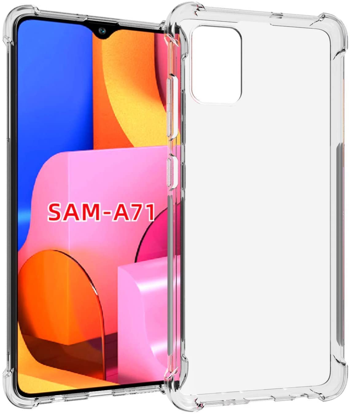 Cover compatible with Samsung Galaxy A71 Protective Shock Absorption Bumper soft Transparent Case