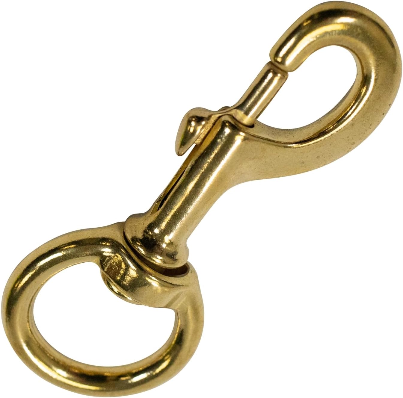 Scuba Choice 4.6" Brass Swivel Eye Snap Hook Clip – Heavy Duty Marine Scuba Dive Accessory Gear Clip 14.8mm Opening Solid Brass Corrosion-Resistant