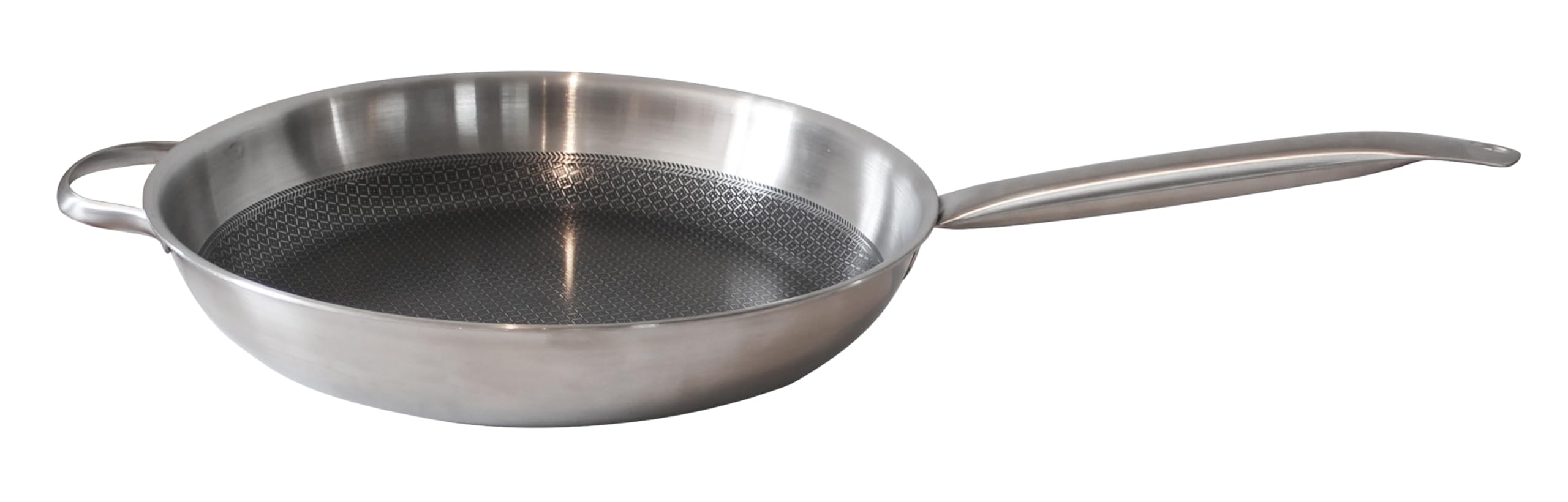 Elo 3583226 Poêle acier inoxydable 18/​10, poêle sans PFAS, antiadhésive, induction, revêtement antiadhésif minéral sans PFAS, Acier inoxydable 18/​10, Acier inox, Aluminium, Gris alu, 32 cm