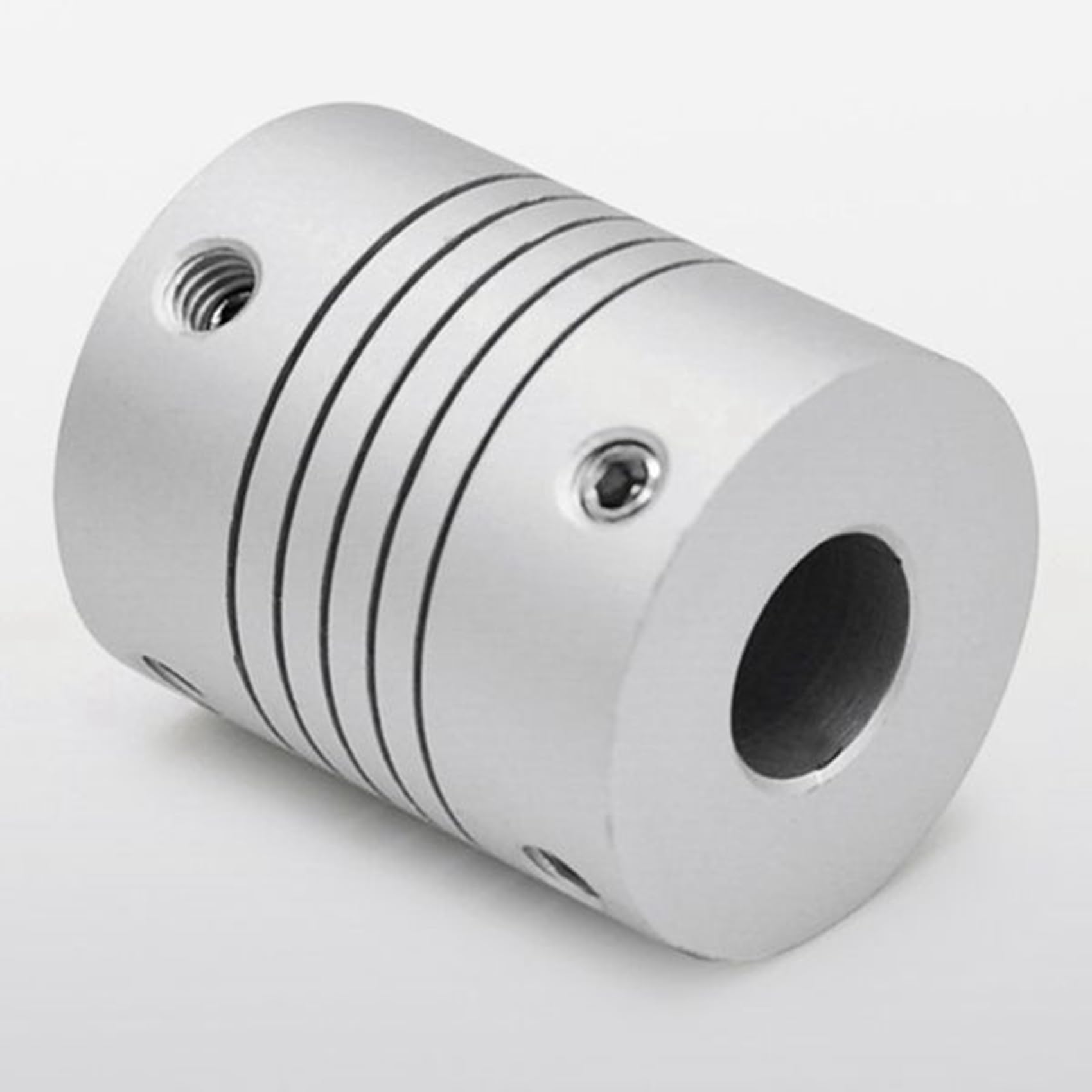 Baglaum 3pcs 6mm to 8mm Shaft Coupling 25mm Length 18mm Diameter Stepper Motor Coupler Aluminum Alloy Joint Connector, Silver, 750118325