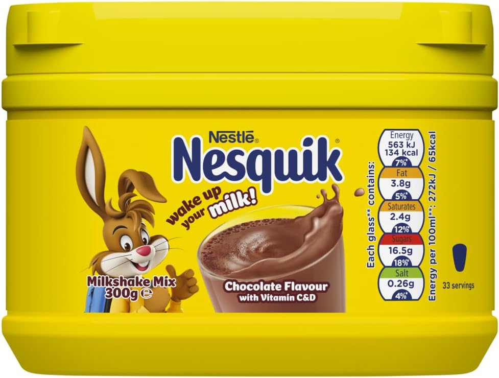 Chocolate Flavoured Milkshake Powder, with Vitamin C & D, 300g Tub (Pack of 1)