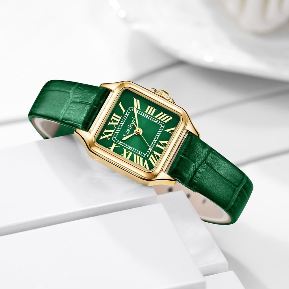 Classic Square Watches for Women with Roman Numerals Ladies Casual Dress Watch - Image 3