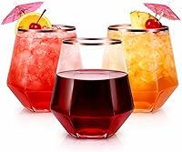Vista 13 de Oojami 40 vasos de 12 onzas irrompibles de plástico sin tallo, para vino, champán, whisky, elegantes, duraderos, desechables, para interiores