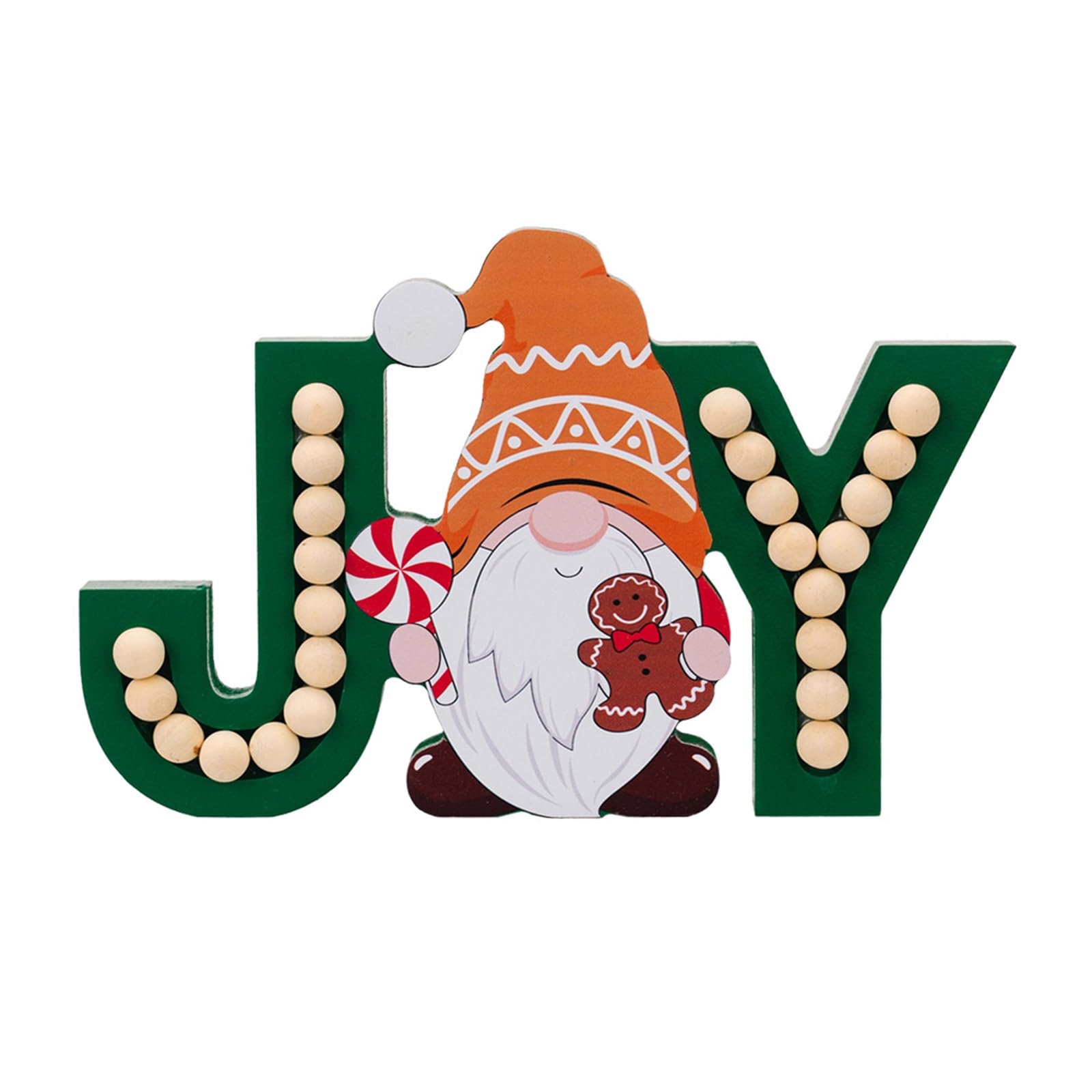 Tsophreniq Gingerbreads/Dwarf Figurine Christmas Decoration Holiday Season Ornament for Tabletop Wood Sculpture Party Supplies Elegant Desktop Ornament