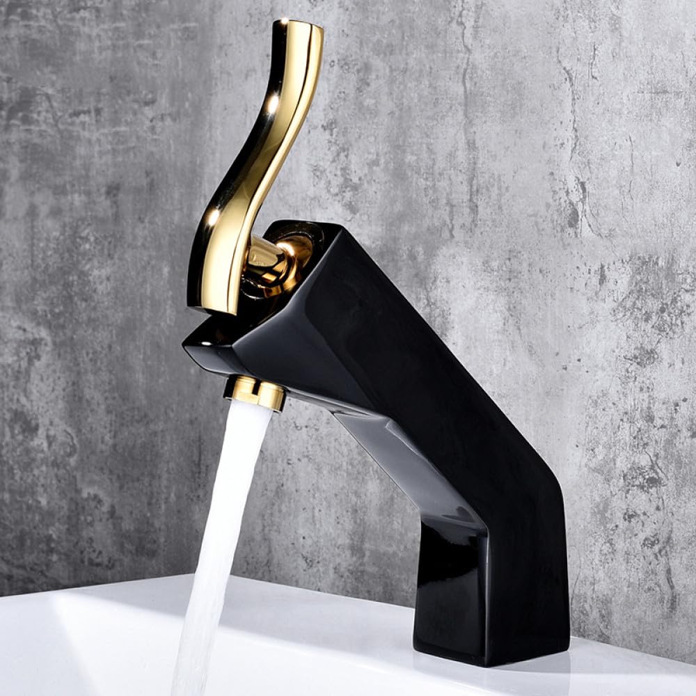 Robinet de lavabo en laiton anti-fuite mitigeur monotrou de salle de bain