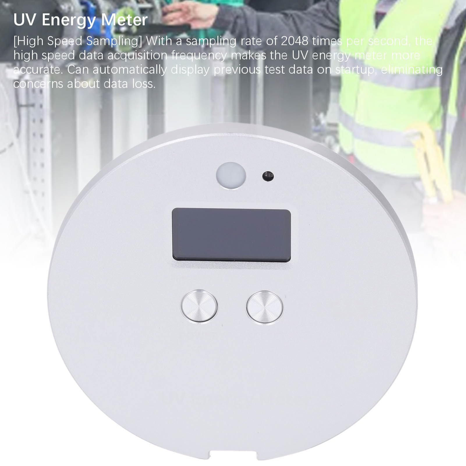 Cocoarm Misuratore di Energia UV, Tester dell'indice di Luce LED con Visualizzazione della Temperatura in Tempo Reale, Gamma 340 Nm-420 Nm per Applicazioni di Polimerizzazione e Rivestimento
