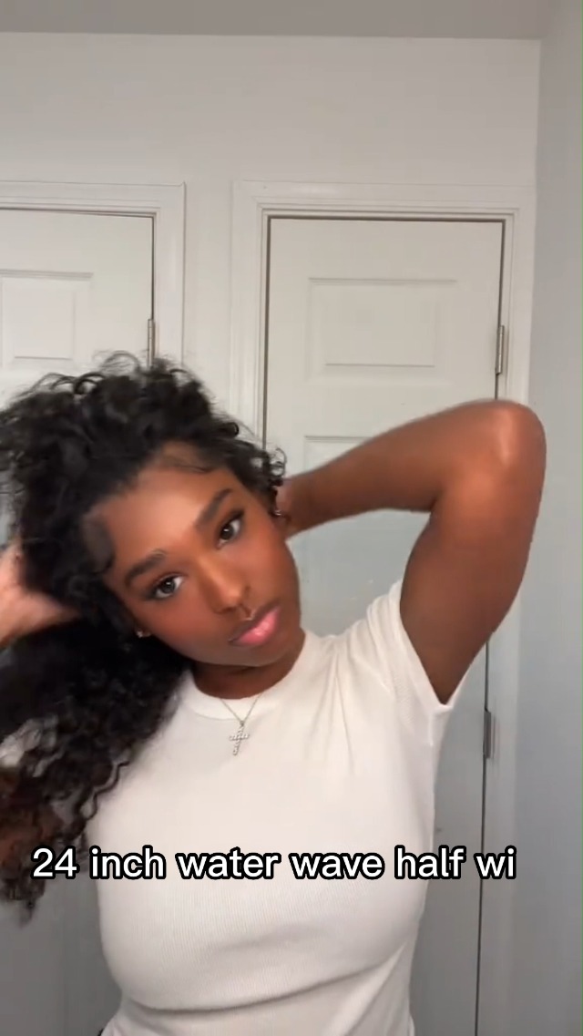 QUANDIAN Kinky Curly Half Wig Human Hair 200% Density Wear Go Glueless Wigs Human Hair 20 Inch Curly 3 In 1 Half Wigs For Women Drawstring Seamless Flip Headband Wig - View #12