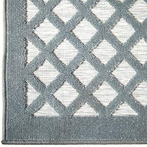 Orian Rugs Fusion Lattice Rug, 7'9" X 10'10", Harbor Blue #TOP5