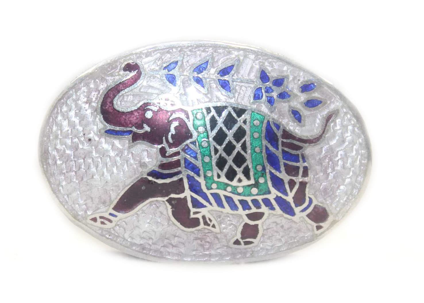Boîte à bijoux Rajasthan Gems B327 en argent massif pour un cadeau d'exception