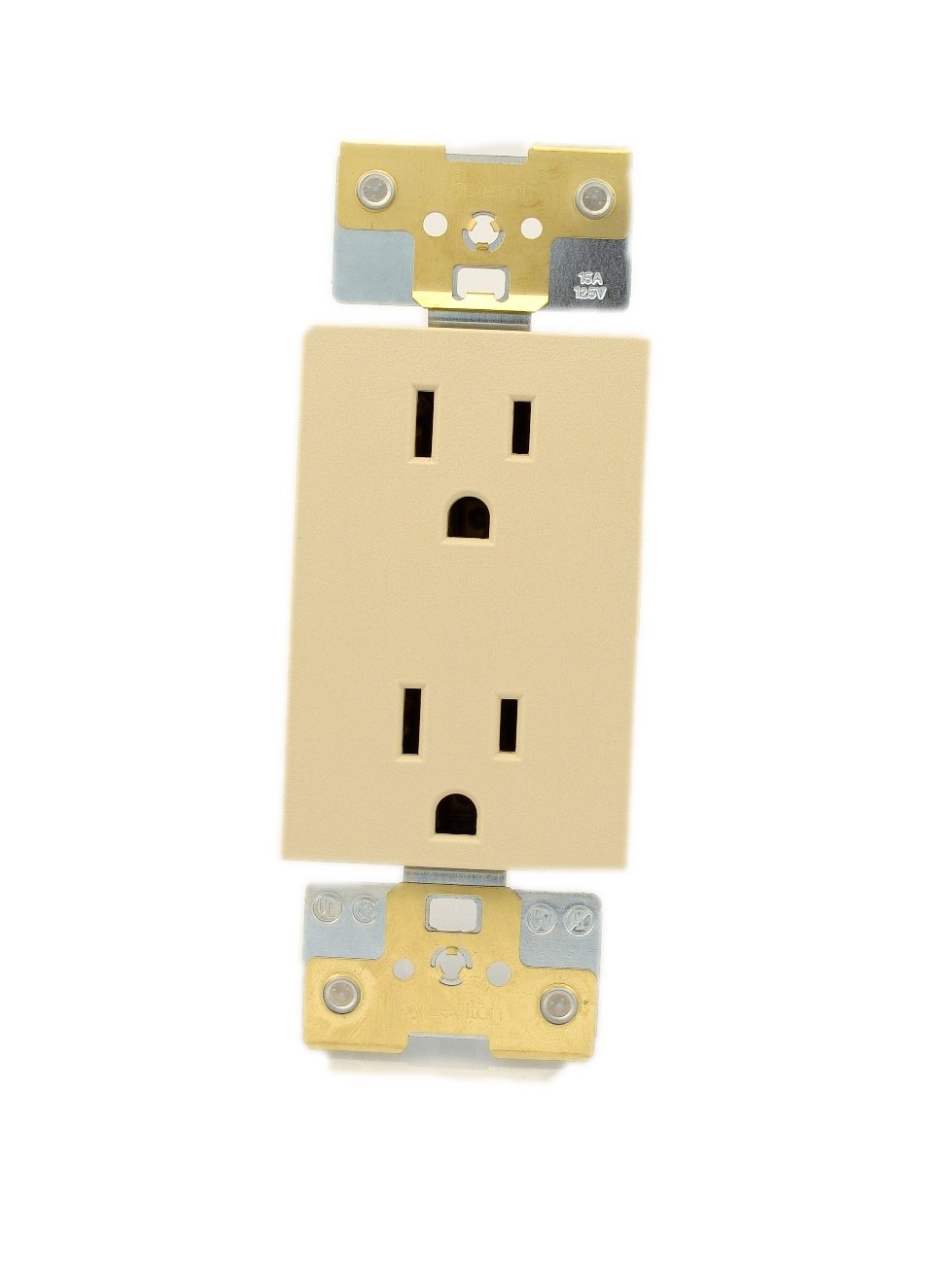 Leviton AC215-D 15アンペア、125ボルト、NEMA 5-15R、Acentiデュプレックスレセプタクル、プレミアム