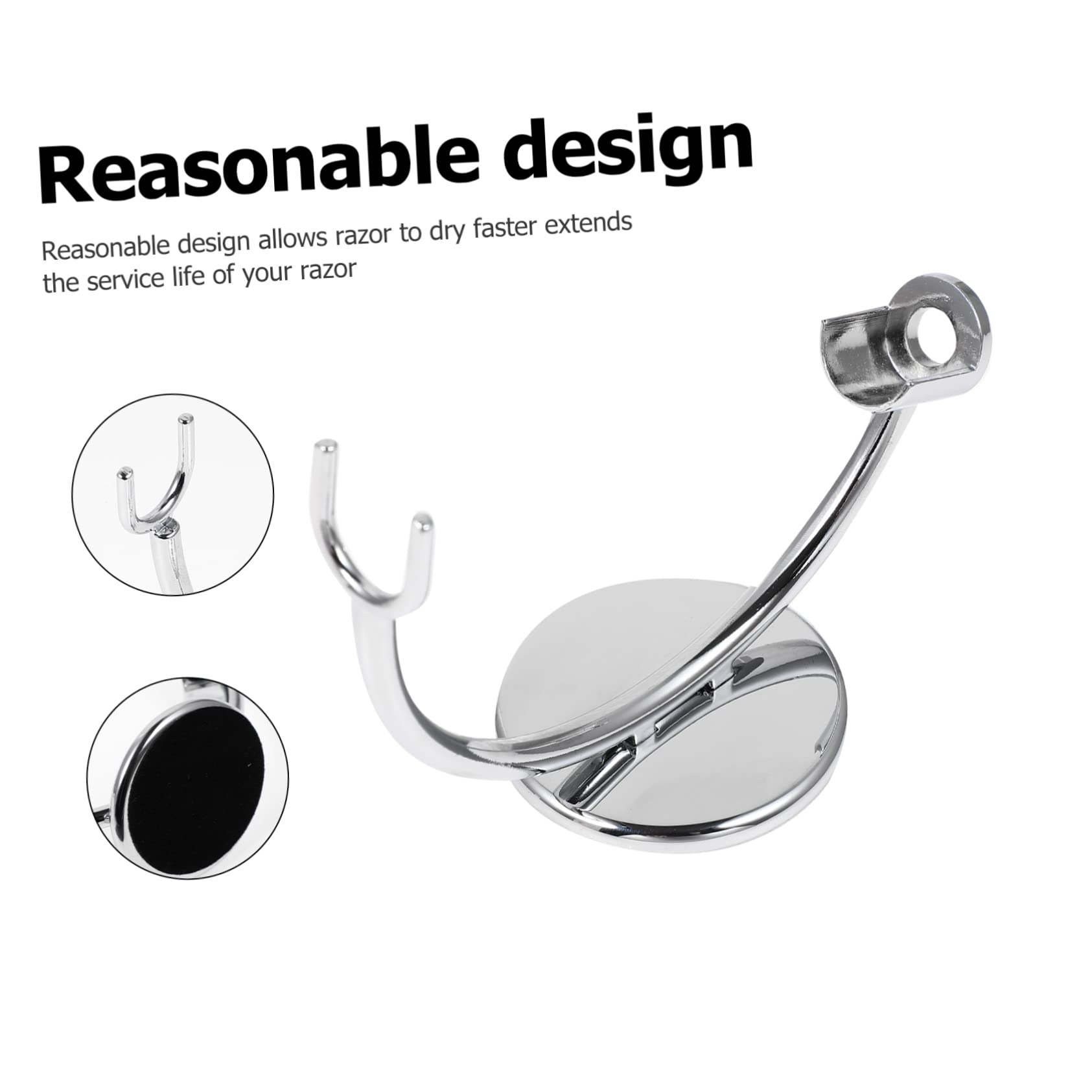 Mipcase 2pezzi Supporto Per Rasoio Sicuro Di Stand Per Rasoio Da Barba Organizzatore Nonslip Per Cura Della Barba Design Elegante e Resistente Alla