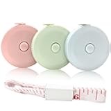 Mini Retractable Tape Measure(3 Packs) + Soft Fabric Sewing Ruler(1 Pieces), Flexible, Pocket Size, Dual Sided, 150CM Tailor Measuring Tapes for Body Measurement Weight Loss Cloth Knitting Craft