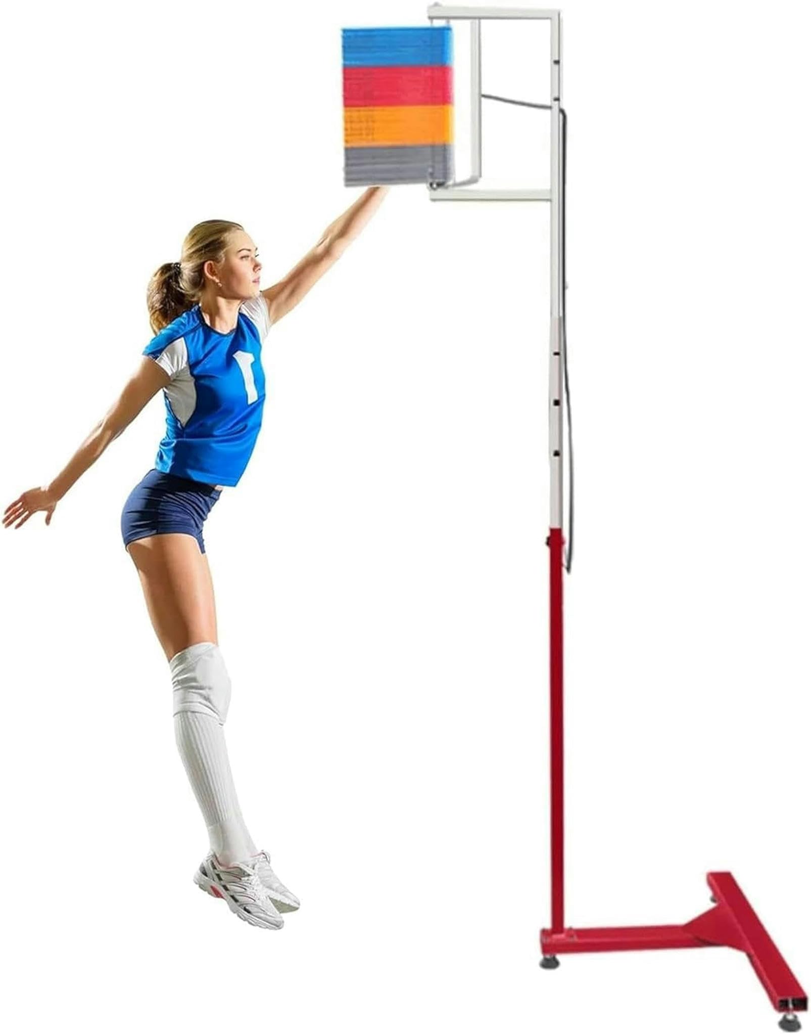 MYUYEE Height Adjustable Vertical Jump Tester,Basketball Volleyball Training Aid,Stable Sport Challenger,Fitness Scale