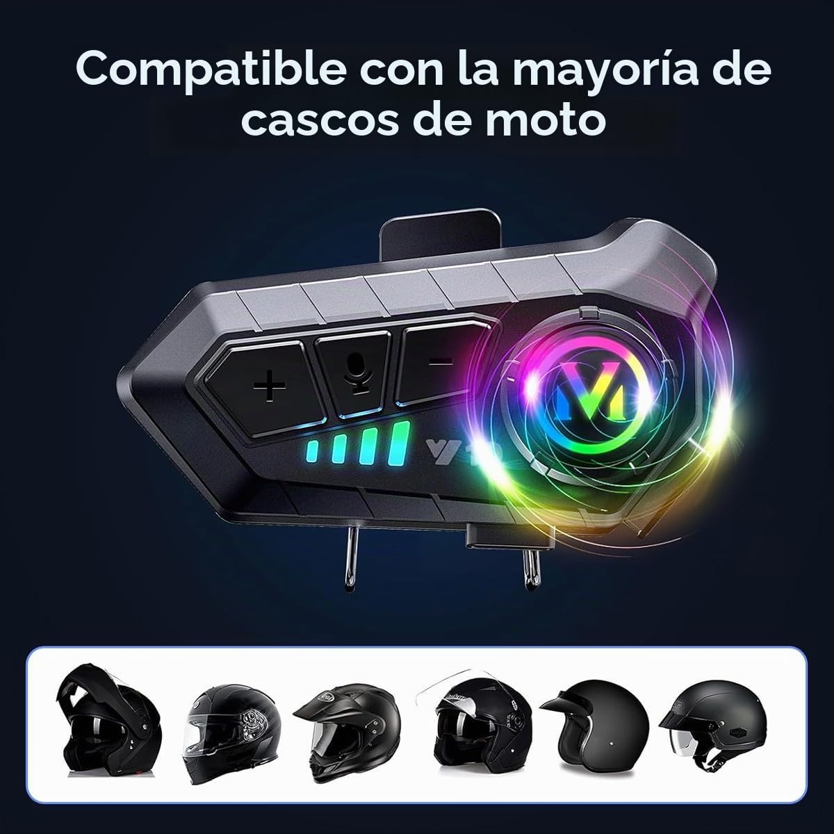 Auricular Intercomunicador para Moto Klack Y10 – Comunicación Bluetooth 5.3, Resistencia IPX6 y Sonido Hi-Fi (2 Unidades)