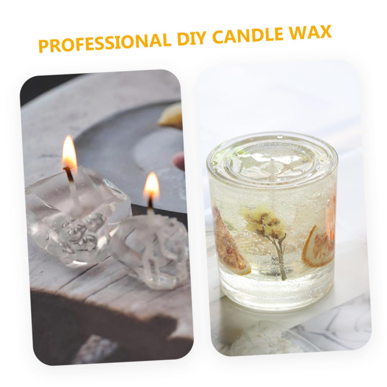 Cire Gélifiée Transparente pour Fabrication Bougies DIY Cire Solide Cristal Claire Matériau Sûr et Cadeau pour Amateurs de Loisirs Créatifs