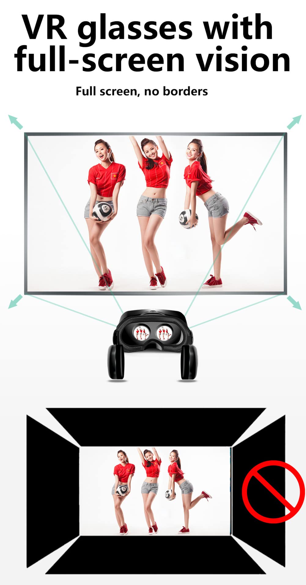 Gafas 3D VR Auriculares de Realidad Virtual para películas 3D VR & Juegos VR Sistema de Cuidado Ocular Anti Bluelight para teléfonos Inteligentes Android & iOS con Mini Control Remoto (Negro)