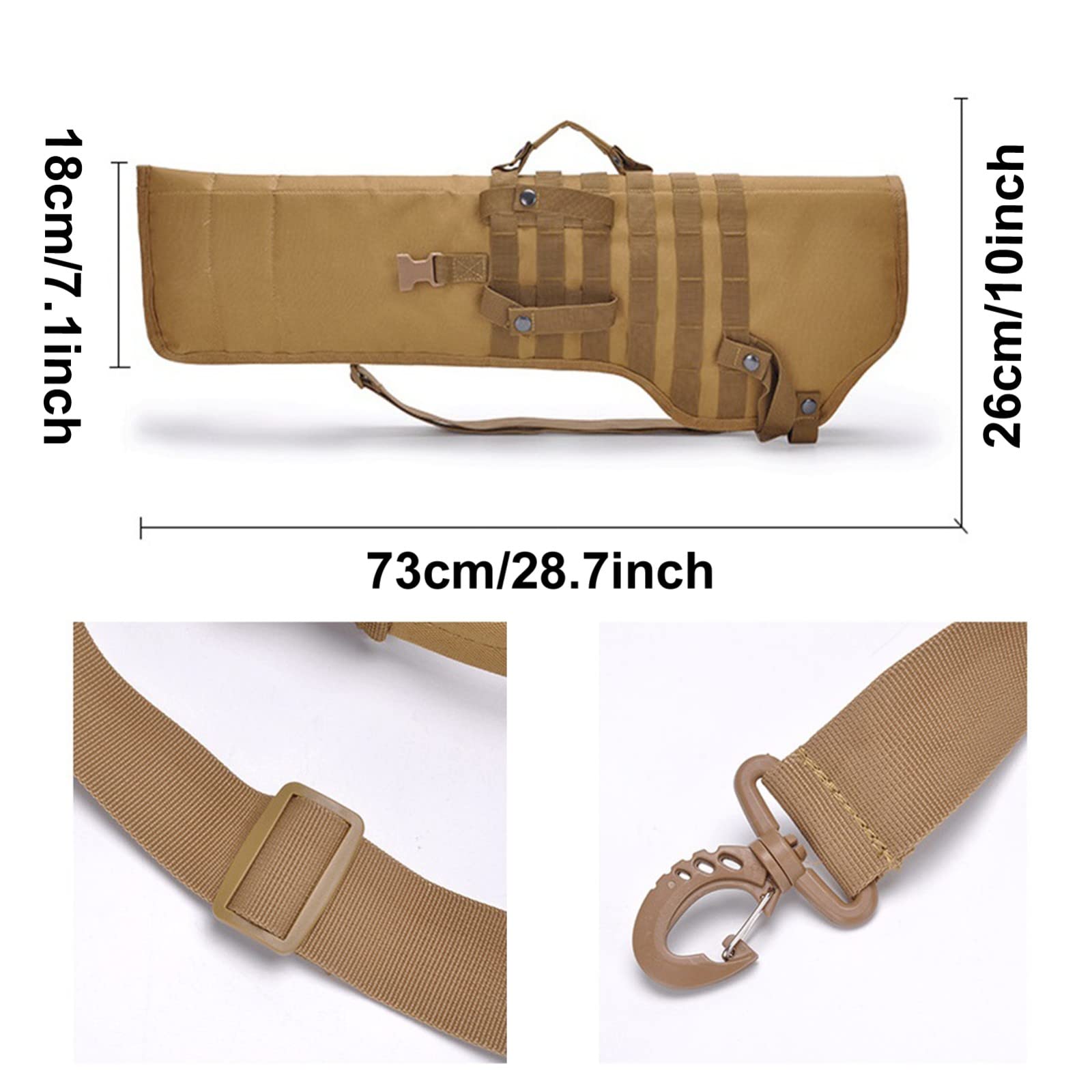 Funda para Fusil,Bolsa para Rifle Escopeta Airsoft, Caza Rifle Táctico Scabbard Militar Ripstop Impermeable Duradero Bolsa para Rifle con Correa de Hombro
