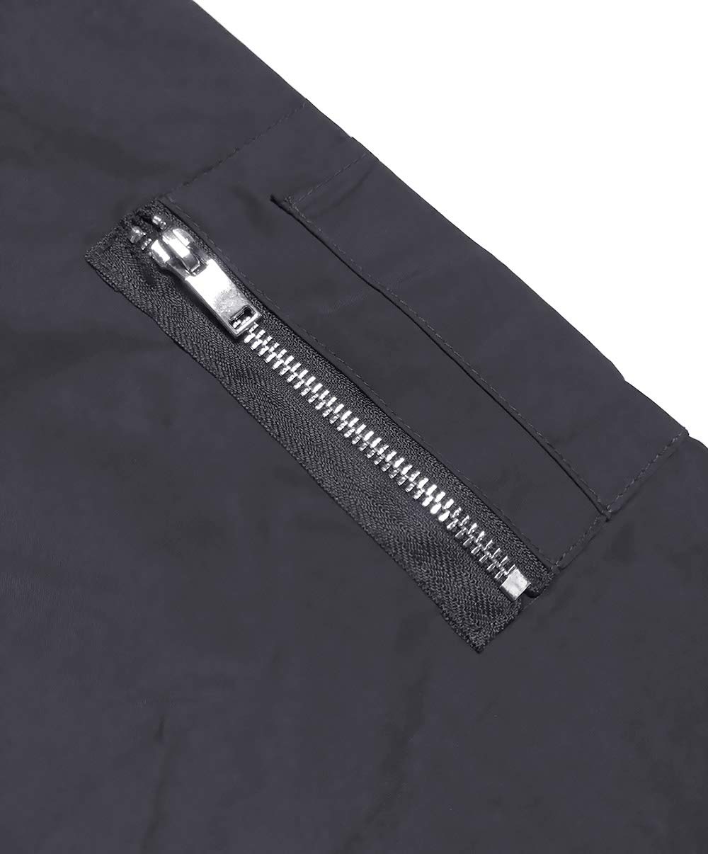 KEFITEVD - Giacca da baseball da uomo, stile casual, estiva, con tasche con cerniera