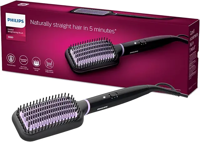 Philips StyleCare Alisador de Pelo con Tecnología ThermoProtect, Negro