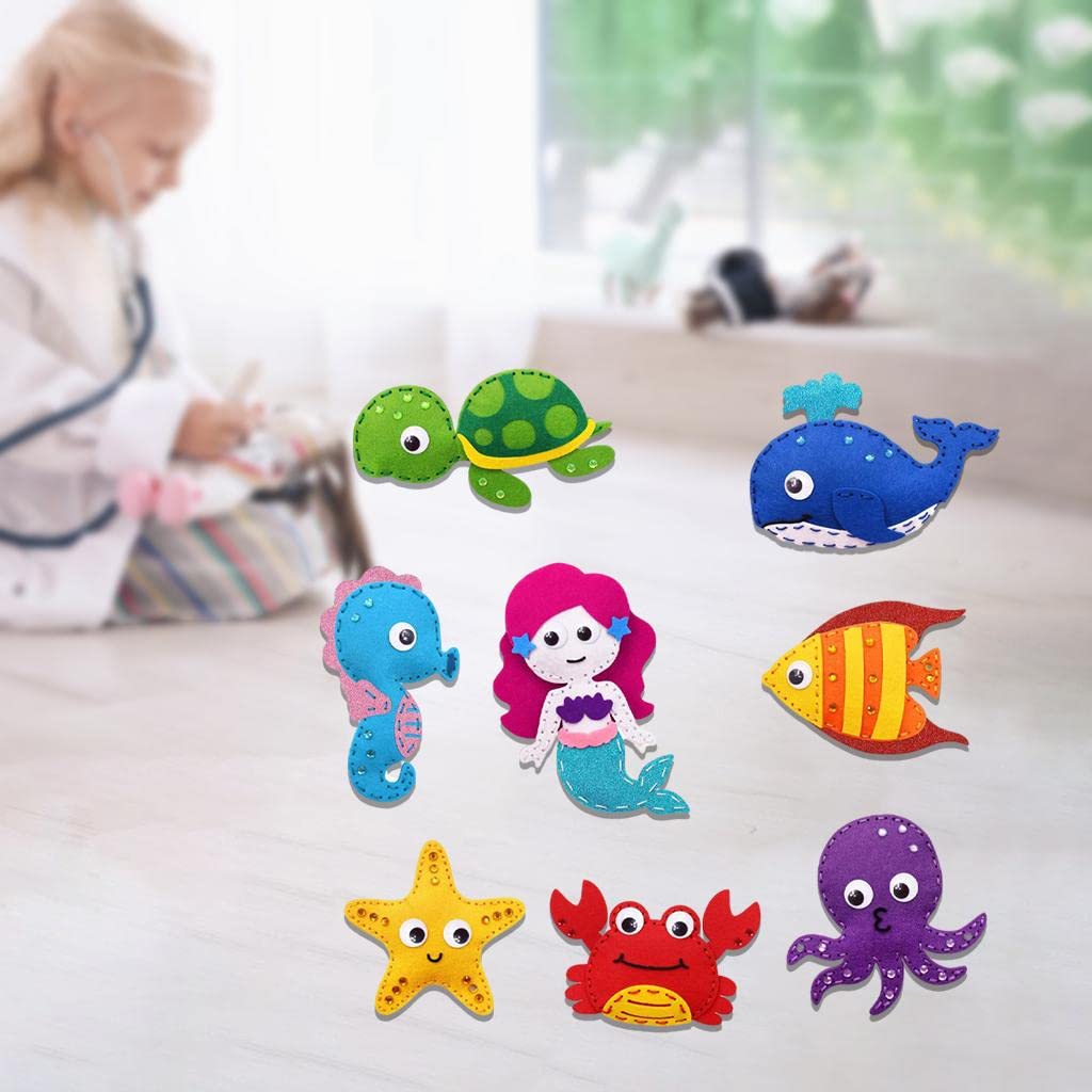 Club Bollywood®Felt Sewing Kit DIY Crafts Educational Sewing Art Craft Sea Animals|Crafts | Kids Crafts |1X DIY Handmade Suit Set