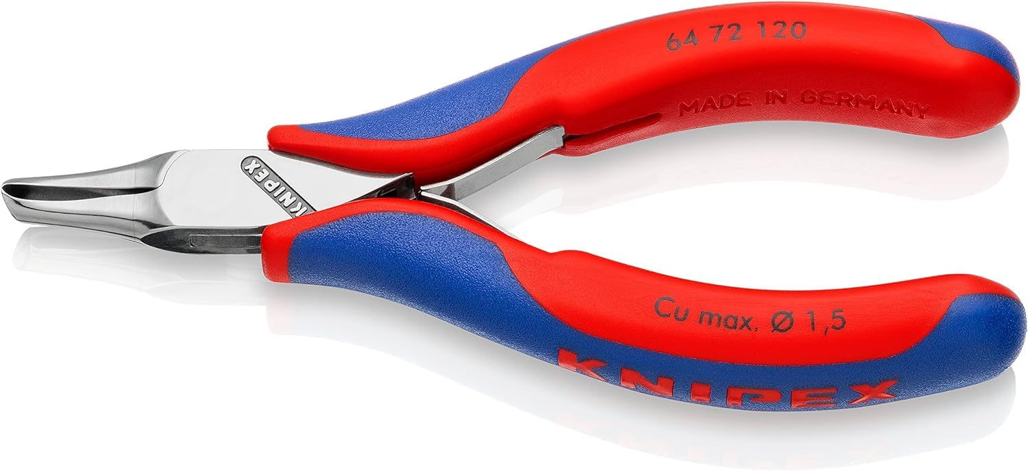 KNIPEX Tronchese per elettronica con tagliente frontale, 64 72 120 | con impugnature multicomponente 120 mm