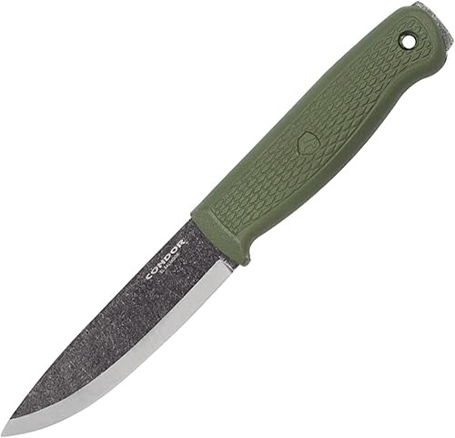 Condor Terrasaur - Hoja fija de 4.15 pulgadas, mango de poliéster verde militar