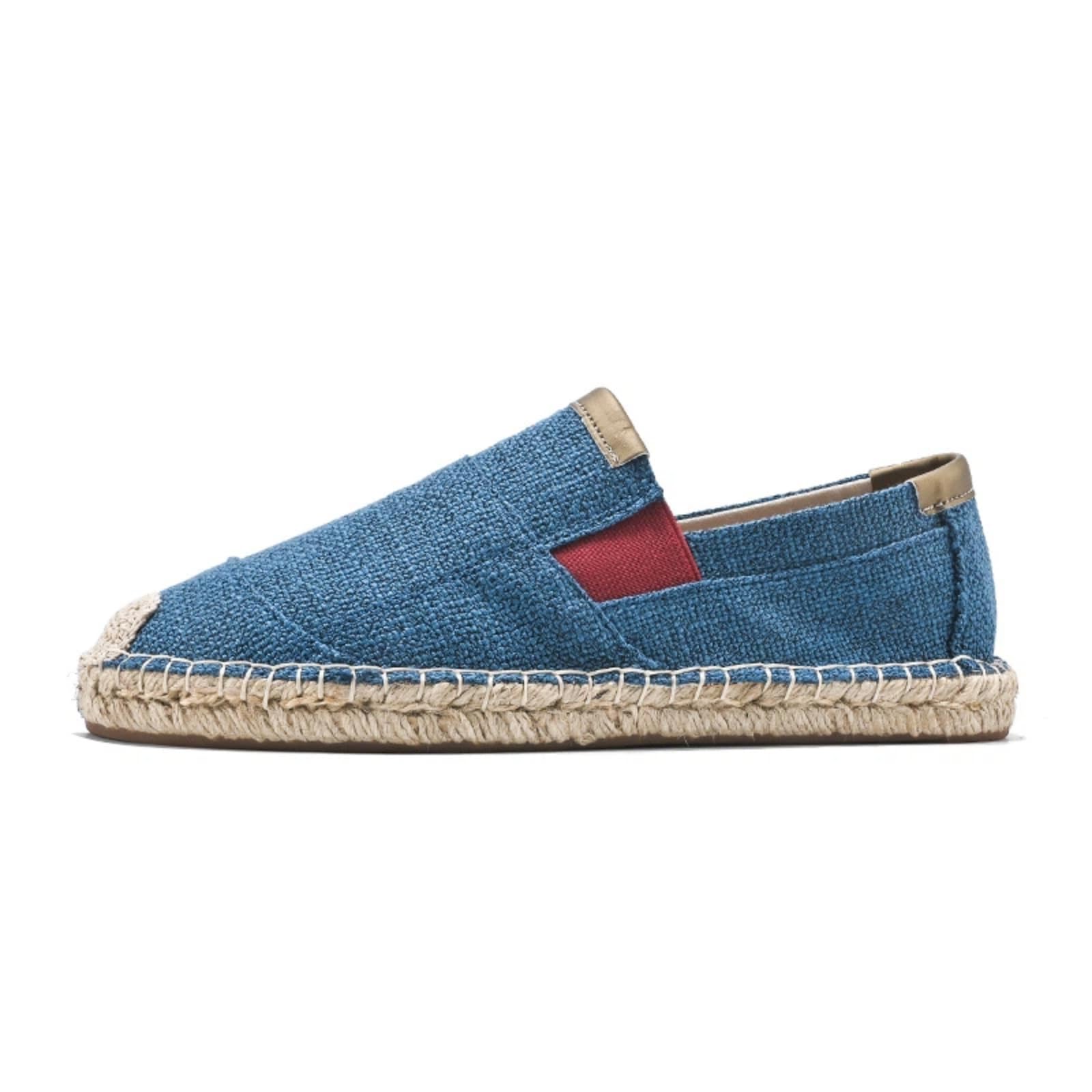Scarpe Pescatore Uomo Estate Lino Senza Lacci Traspiranti | Tessuto leggero favorisce il flusso d’aria garantiscono libertà al piede. Ideale per casa e brevi uscite all’aperto.