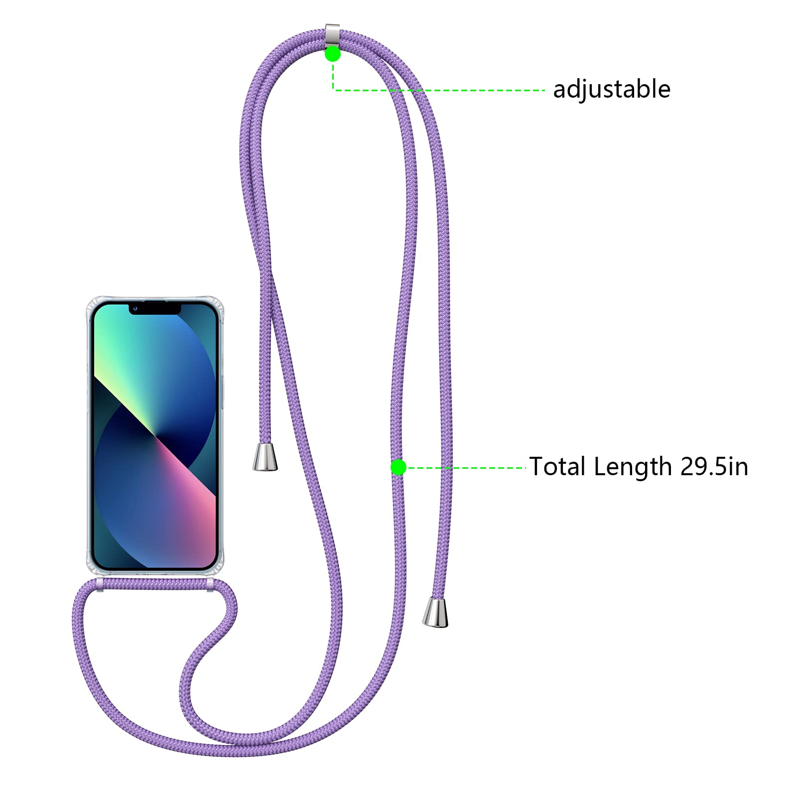 ZTOFERA Crossbody Lanyard Case for iPhone 15 - Image 3