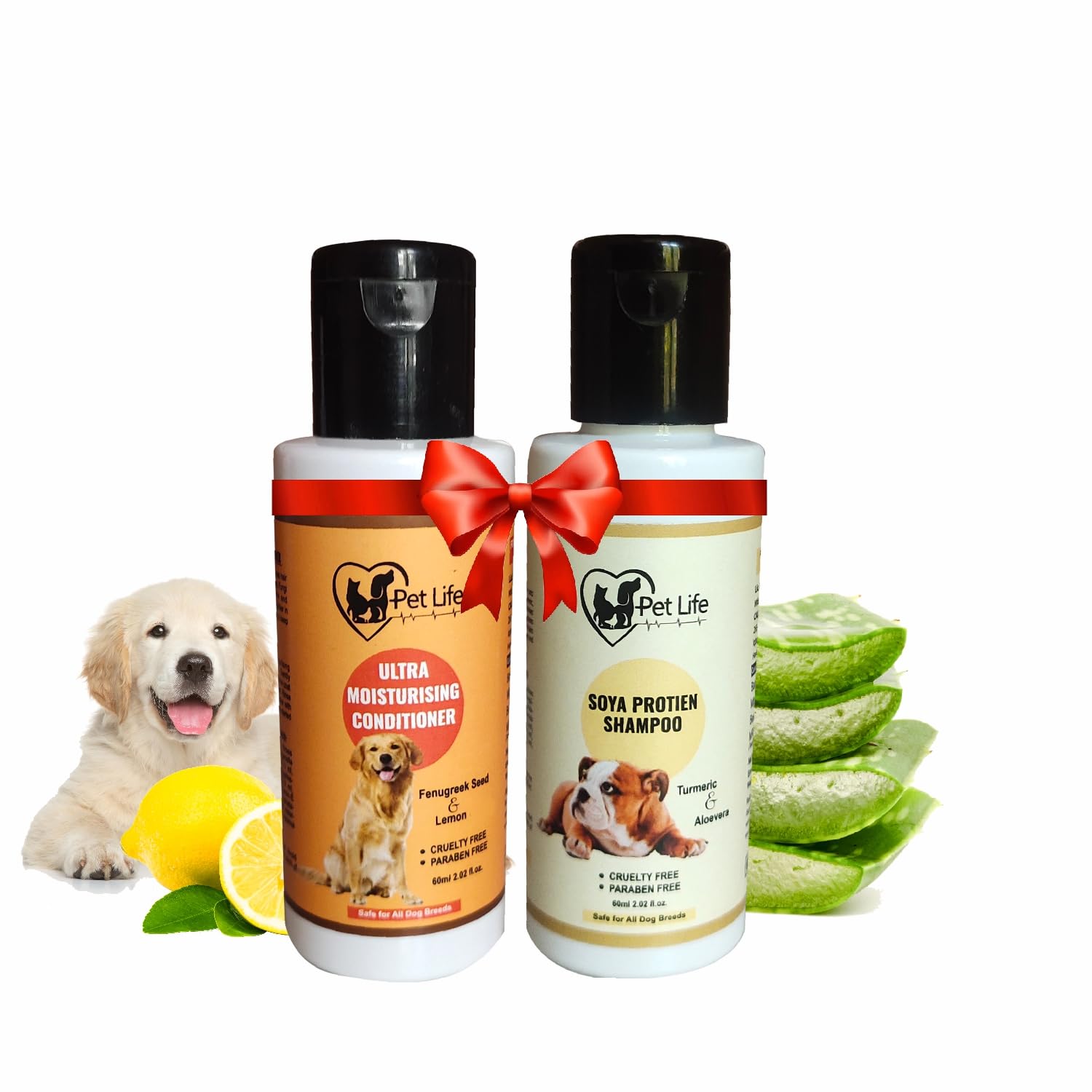 Buy Pet Life Organic SOYA Protein Dog Shampoo 60ml + Dog Conditioner