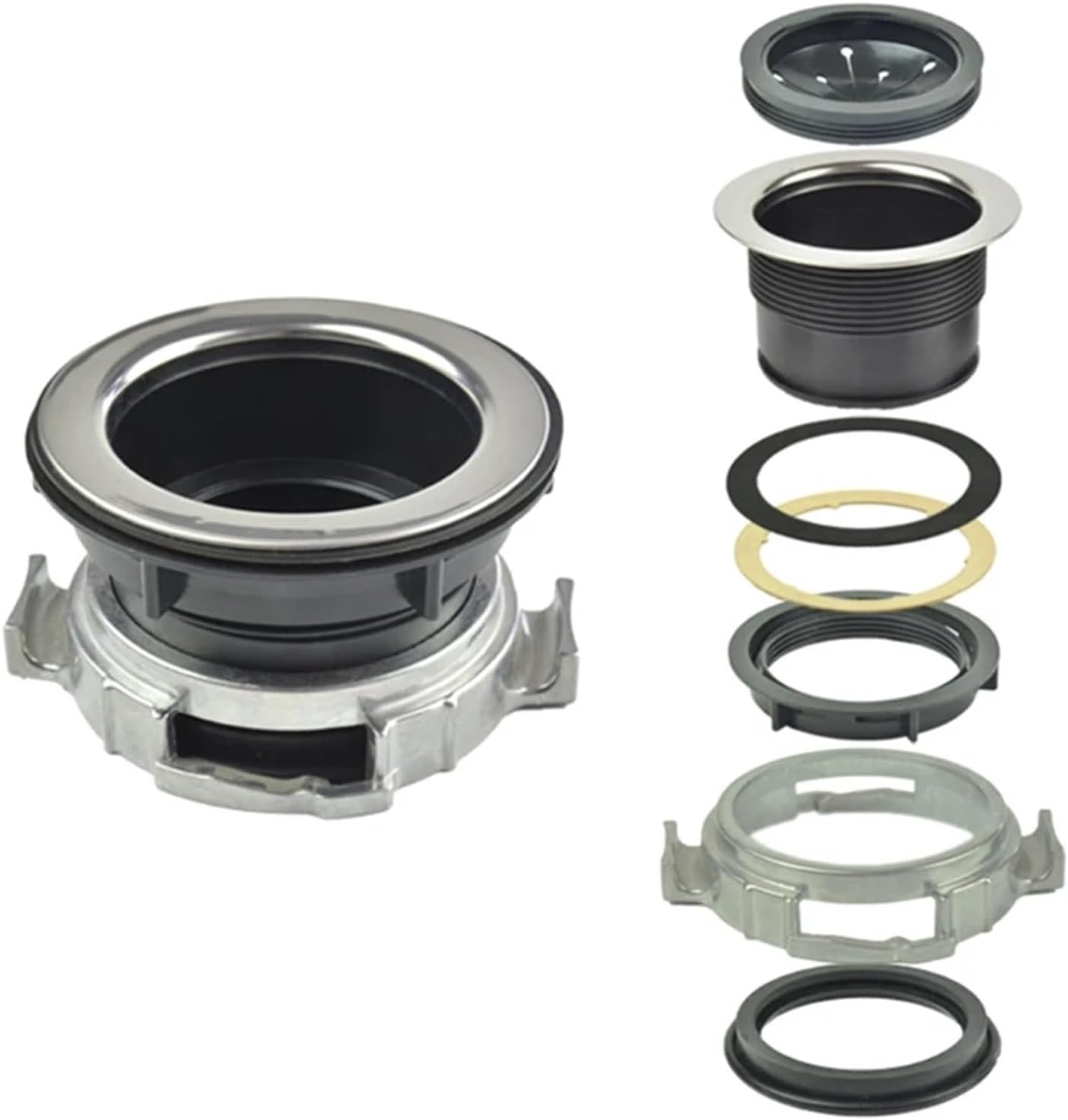 Universal Kitchen Sink Flange -Garbage Disposal Flange Kit - Kitchen Sink Flange for Kitchen Food Waste Disposer Parts
