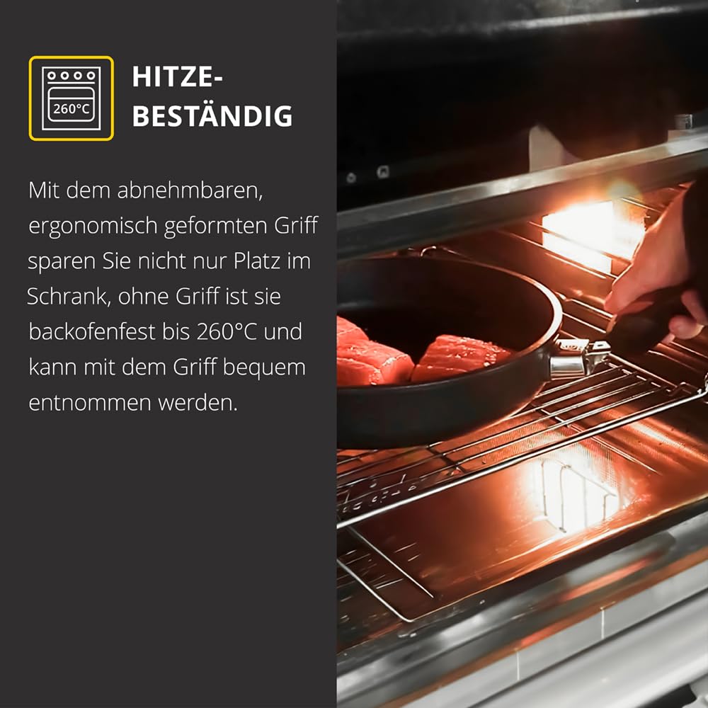 SKK 14425 Series 6 Crêpes-Pfanne – Flache Pfanne mit PFOA-freier Antihaftbeschichtung für die Zubereitung von Pfannkuchen, Crêpes oder Palatschinken, induktionsgeeignet – Ø 28 cm
