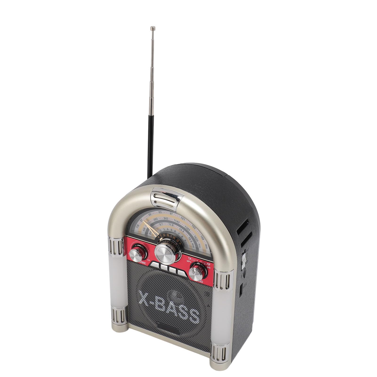 Radio, Radio FM AM SW sans Fil de Style Rétro, Lecture de Carte de Stockage Rechargeable, Réception de Signal Exceptionnelle pour l'extérieur et l'intérieur (Prise UE)