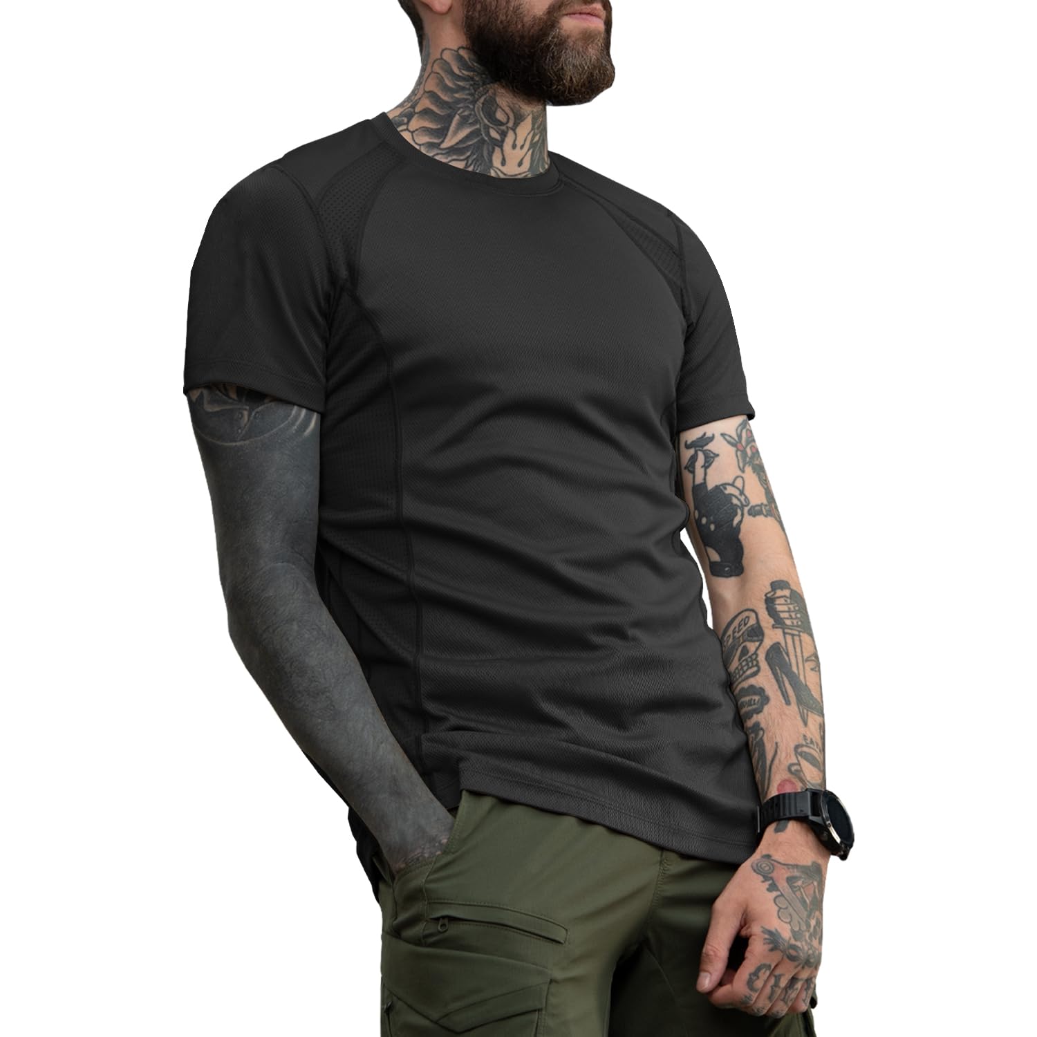 M-TacAthletic T-Shirt Gen.2 - Breathable Polyester Military T-Shirt with Short Sleeve and Crew Neck for Men