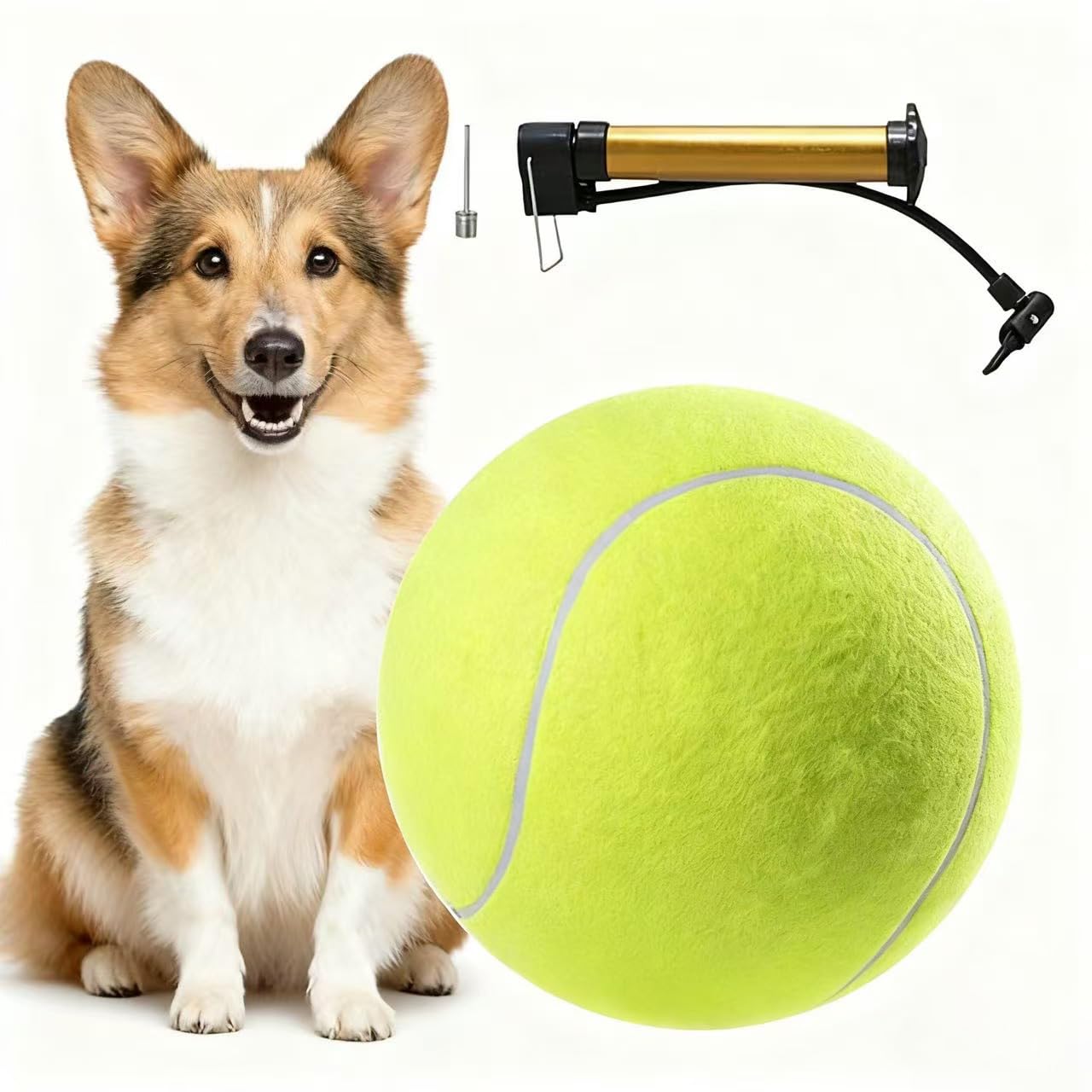 ZYYRSS Green Tennis Ball for Dogs 9.5'' Inflatable Large Tennis Balls Dog Toy Giant Puppy Ball Toys for Play Balls Fun Pet Supplies, Shipped Deflated